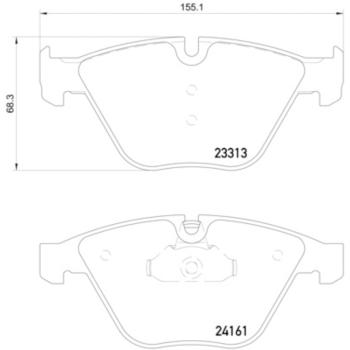 2009 BMW 335i xDrive Disc Brake Pad Front Hella Pagid 355015601 image 4 of 4