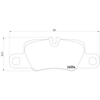 2015 Porsche Panamera Disc Brake Pad Rear Hella Pagid 355015651 image 4 of 4