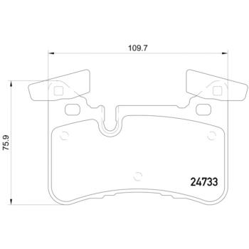 2012 Mercedes-Benz CLS63 AMG Disc Brake Pad Rear Hella Pagid 355015721 image 4 of 4