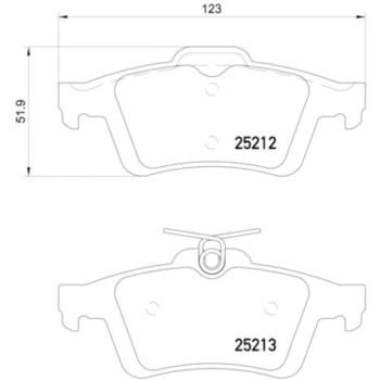 2009 Volvo C70 Disc Brake Pad Rear Hella Pagid 355015761 image 2 of 2