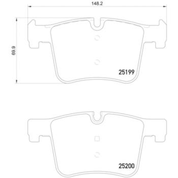 2017 BMW 330i GT xDrive Disc Brake Pad Front Hella Pagid 355015781 image 4 of 4