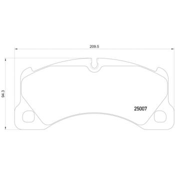 2014 Porsche Cayenne Disc Brake Pad Front Hella Pagid 355015801 image 4 of 4