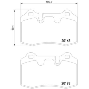 2013 Aston Martin DB9 Disc Brake Pad Rear Hella Pagid 355015881 image 2 of 2