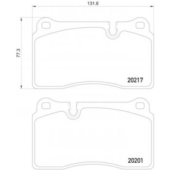 2013 Aston Martin DB9 Disc Brake Pad Front Hella Pagid 355015891 image 1 of 2