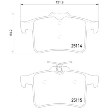 2013 Jaguar XFR-S Disc Brake Pad Rear Hella Pagid 355015901 image 4 of 4