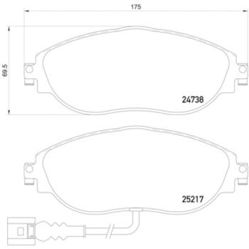 2013 Volkswagen CC Disc Brake Pad Front Hella Pagid 355015921 image 2 of 2