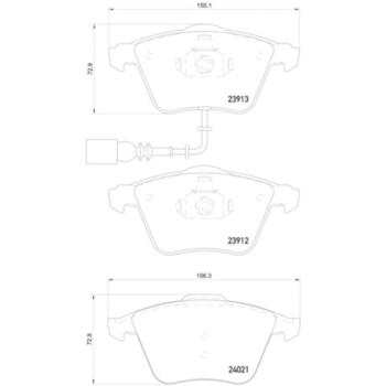2010 Audi TTS Quattro Disc Brake Pad Front Hella Pagid 355015971 image 4 of 4