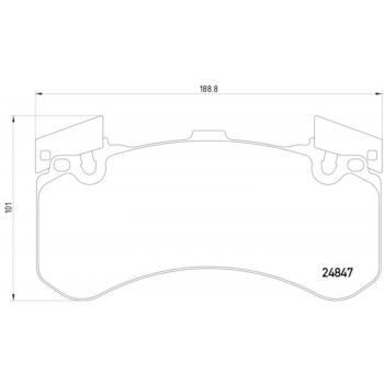 2015 Audi S8 Disc Brake Pad Front Hella Pagid 355015991 image 1 of 2