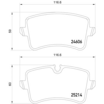 2012 Audi A6 Disc Brake Pad Rear Hella Pagid 355016001 image 4 of 4
