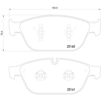 2014 Audi SQ5 Disc Brake Pad Front Hella Pagid 355016021 image 4 of 4