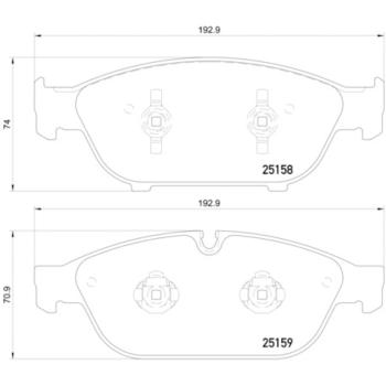 2016 Audi A6 Quattro Disc Brake Pad Front Hella Pagid 355016031 image 4 of 4
