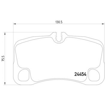 2010 Porsche 911 Disc Brake Pad Rear Hella Pagid 355016051 image 4 of 4