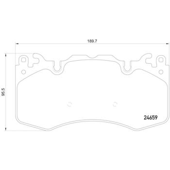 2022 Land Rover Range Rover Disc Brake Pad Front Hella Pagid 355016151 image 2 of 2