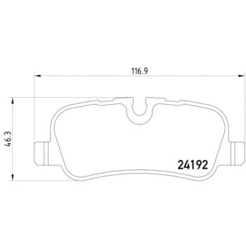 2011 Land Rover Range Rover Disc Brake Pad Rear Hella Pagid 355016181 image 4 of 4