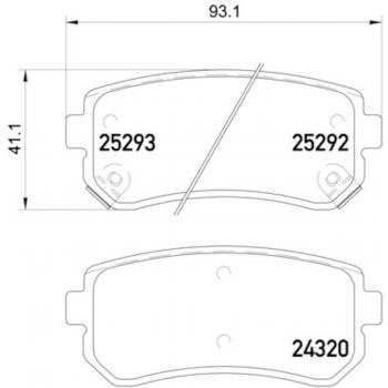 2013 Hyundai Tucson Disc Brake Pad Rear Hella Pagid 355016221 image 1 of 2
