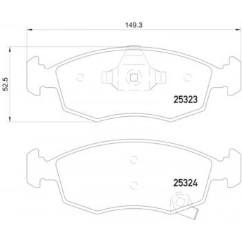 2013 Fiat 500 Disc Brake Pad Front Hella Pagid 355016231 image 1 of 2