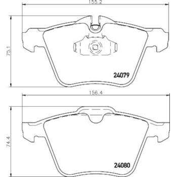 2005 Jaguar XJR Disc Brake Pad Front Hella Pagid 355016291 image 2 of 2