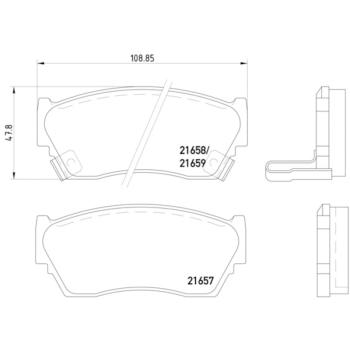 1991 Nissan NX Disc Brake Pad Front Hella Pagid 355016351 image 1 of 2