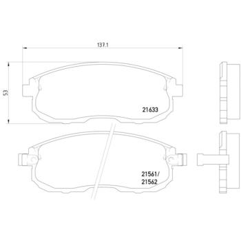 1996 Nissan Maxima Disc Brake Pad Front Hella Pagid 355016381 image 2 of 2