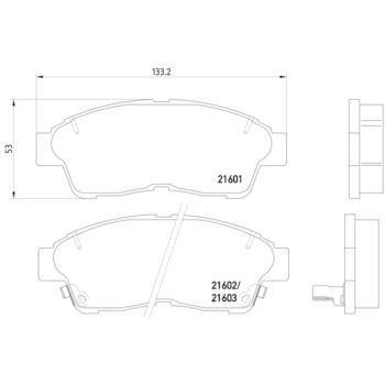 1995 Toyota Celica Disc Brake Pad Front Hella Pagid 355016421 image 2 of 2
