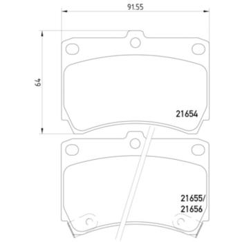 1990 Mazda Protege Disc Brake Pad Front Hella Pagid 355016431 image 1 of 2