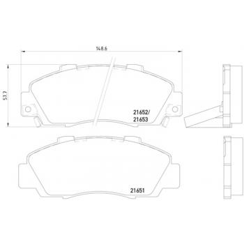 2000 Acura Integra Disc Brake Pad Front Hella Pagid 355016441 image 1 of 2