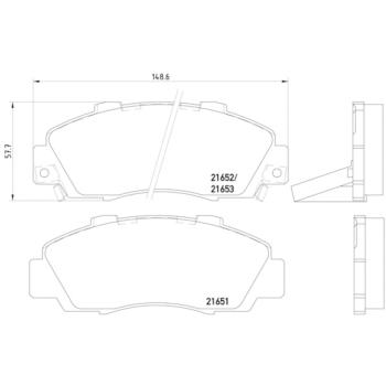 2000 Acura Integra Disc Brake Pad Front Hella Pagid 355016441 image 2 of 2