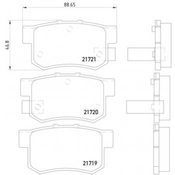 2006 Acura TSX Disc Brake Pad Rear Hella Pagid 355016451 image 1 of 2