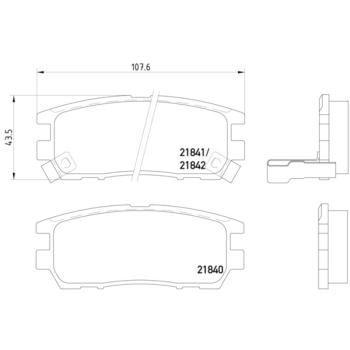 1995 Mitsubishi Montero Disc Brake Pad Rear Hella Pagid 355016471 image 2 of 2