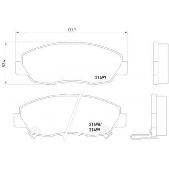 2012 Honda Insight Disc Brake Pad Front Hella Pagid 355016511 image 1 of 2