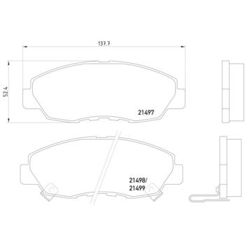 2012 Honda Insight Disc Brake Pad Front Hella Pagid 355016511 image 2 of 2