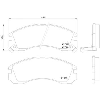 1995 Mitsubishi Montero Disc Brake Pad Front Hella Pagid 355016531 image 1 of 1
