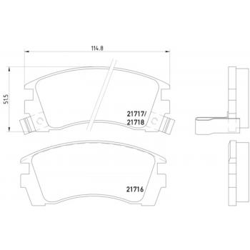 1991 Nissan NX Disc Brake Pad Front Hella Pagid 355016551 image 1 of 1