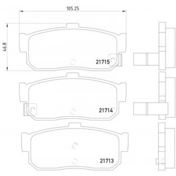 1996 Nissan Maxima Disc Brake Pad Rear Hella Pagid 355016561 image 1 of 1