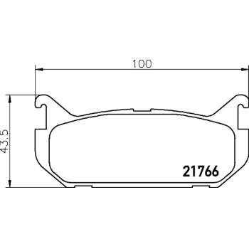 1996 Ford Probe Disc Brake Pad Rear Hella Pagid 355016711 image 3 of 4