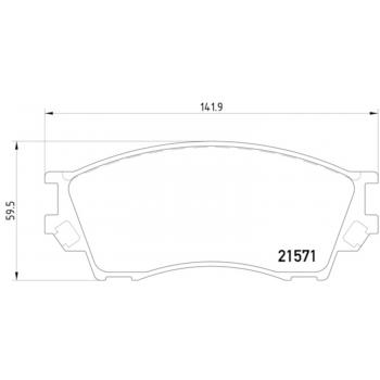 2001 Mazda Millenia Disc Brake Pad Front Hella Pagid 355017091 image 1 of 1