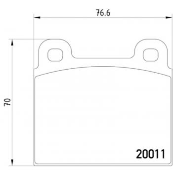 1985 Volkswagen Vanagon Disc Brake Pad Front Hella Pagid 355017451 image 1 of 1