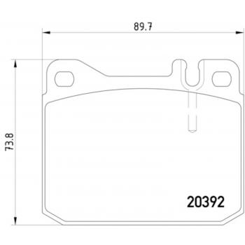 1979 Mercedes-Benz 450SL Disc Brake Pad Front Hella Pagid 355017461 image 1 of 1