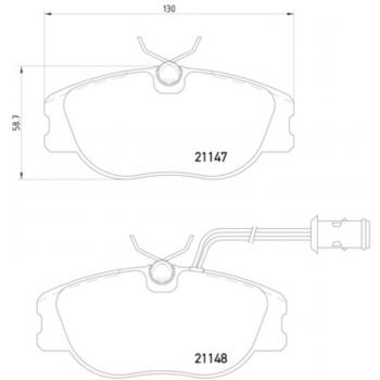 1995 Alfa Romeo 164 Disc Brake Pad Front Hella Pagid 355017781 image 1 of 1