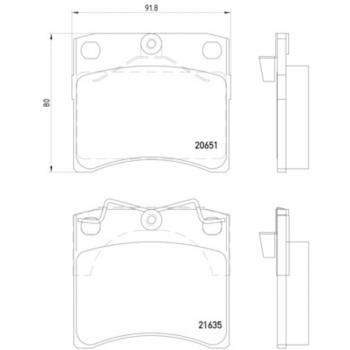 1995 Volkswagen EuroVan Disc Brake Pad Front Hella Pagid 355018381 image 1 of 1