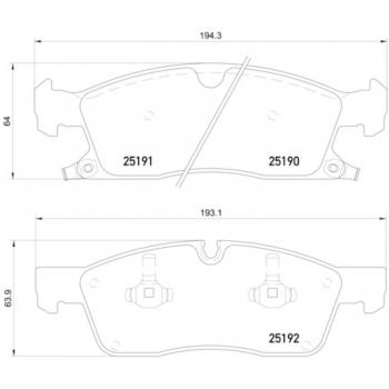 2012 Jeep Grand Cherokee Disc Brake Pad Front Hella Pagid 355019621 image 1 of 1