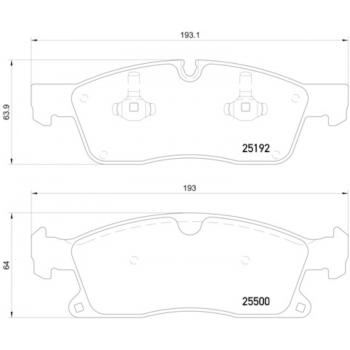2019 Mercedes-Benz GLE400 Disc Brake Pad Front Hella Pagid 355019701 image 1 of 1