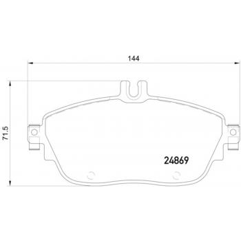 2017 Mercedes-Benz GLA250 Disc Brake Pad Front Hella Pagid 355019721 image 1 of 1
