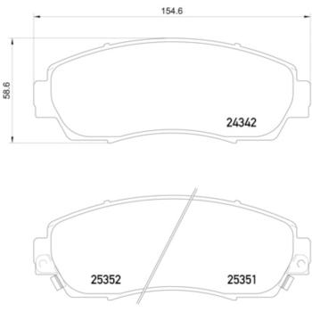2007 Honda CR-V Disc Brake Pad Front Hella Pagid 355019761 image 1 of 1