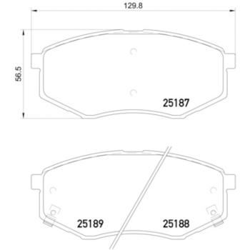 2010 Hyundai Tucson Disc Brake Pad Front Hella Pagid 355019791 image 1 of 1