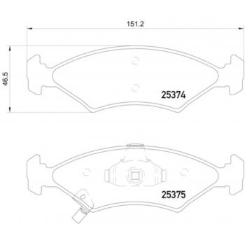 1997 Kia Sportage Disc Brake Pad Front Hella Pagid 355019891 image 1 of 1