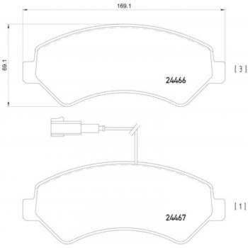 2018 Ram ProMaster 1500 Disc Brake Pad Front Hella Pagid 355019901 image 1 of 1