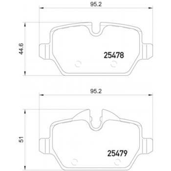 2015 Mini Cooper Paceman Disc Brake Pad Rear Hella Pagid 355020111 image 1 of 1