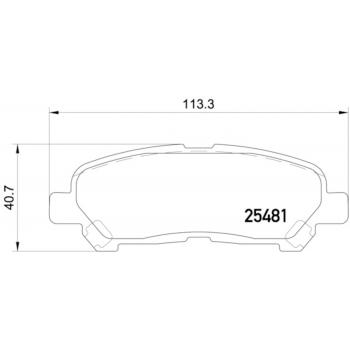 2012 Toyota Highlander Disc Brake Pad Rear Hella Pagid 355020131 image 1 of 1