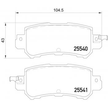 2013 Mazda CX-5 Disc Brake Pad Rear Hella Pagid 355020151 image 1 of 1